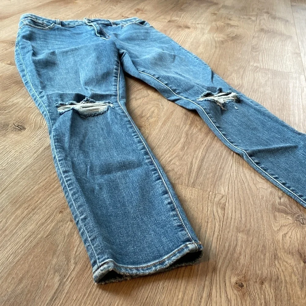 Abercrombie Curve Love High Rise Super Skinny Ankle Jean MEDIUM DESTROY, 31 LONG - Picture 14 of 16